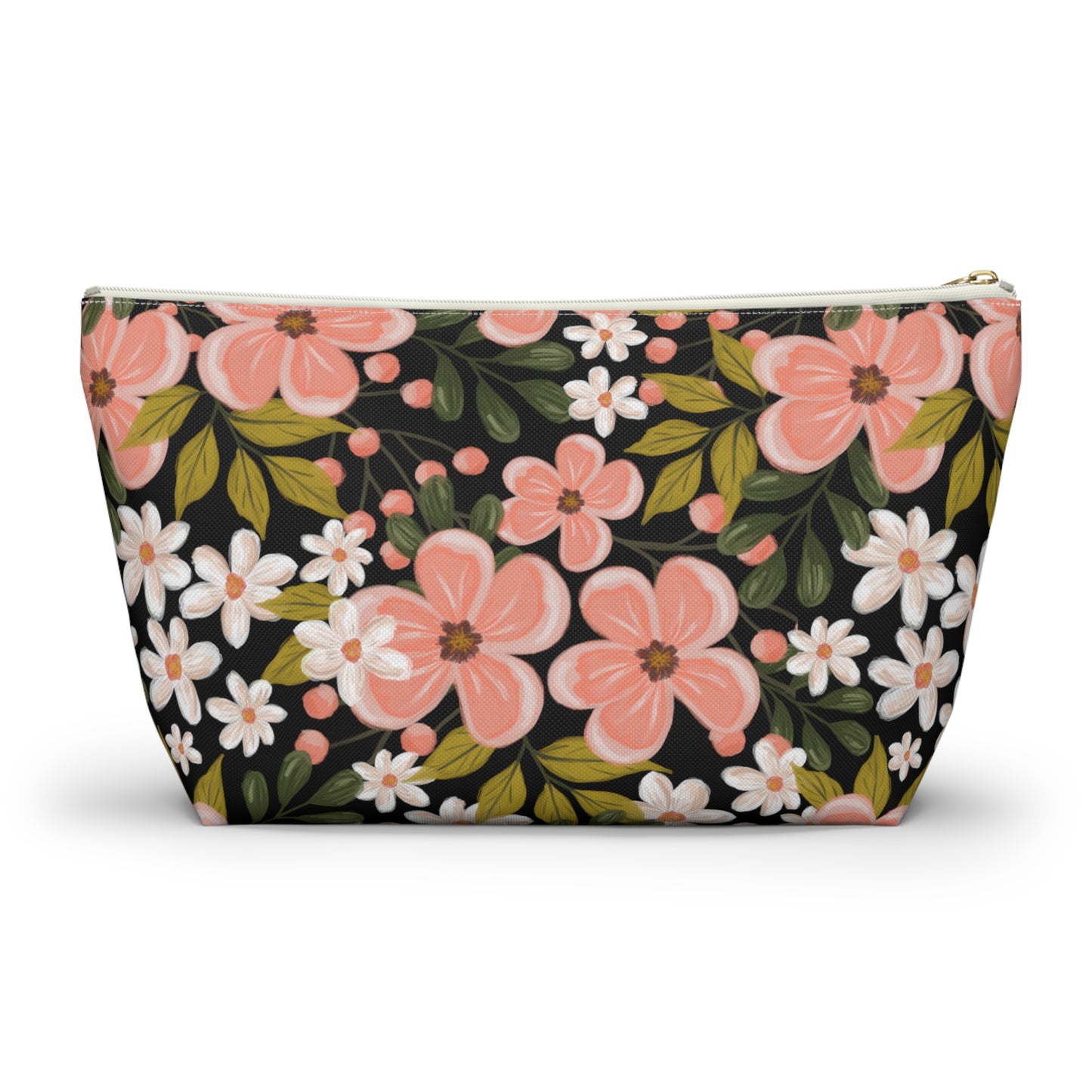 Pink Wildflower - T-bottom Pouch - howjoyfulshop