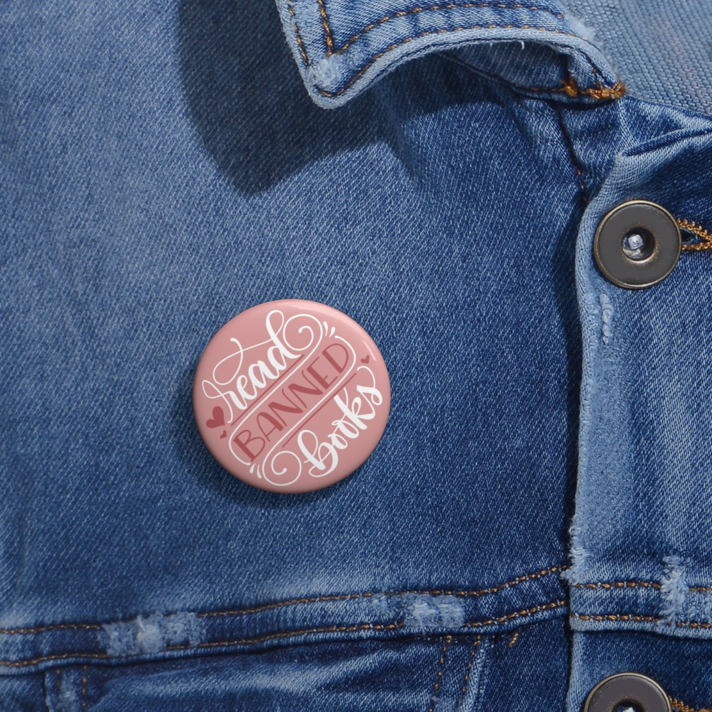 Read Banned Books - Round Pin Rose - howjoyfulshop