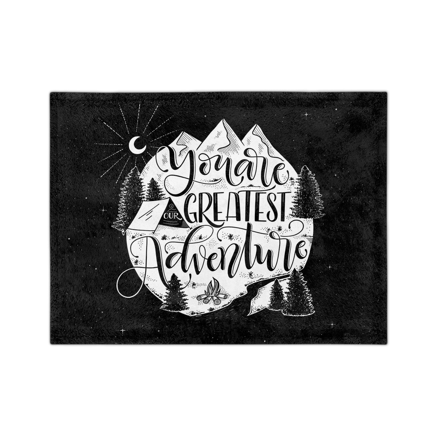 You are our greatest adventure - Woodland - Velveteen Blanket - howjoyfulshop