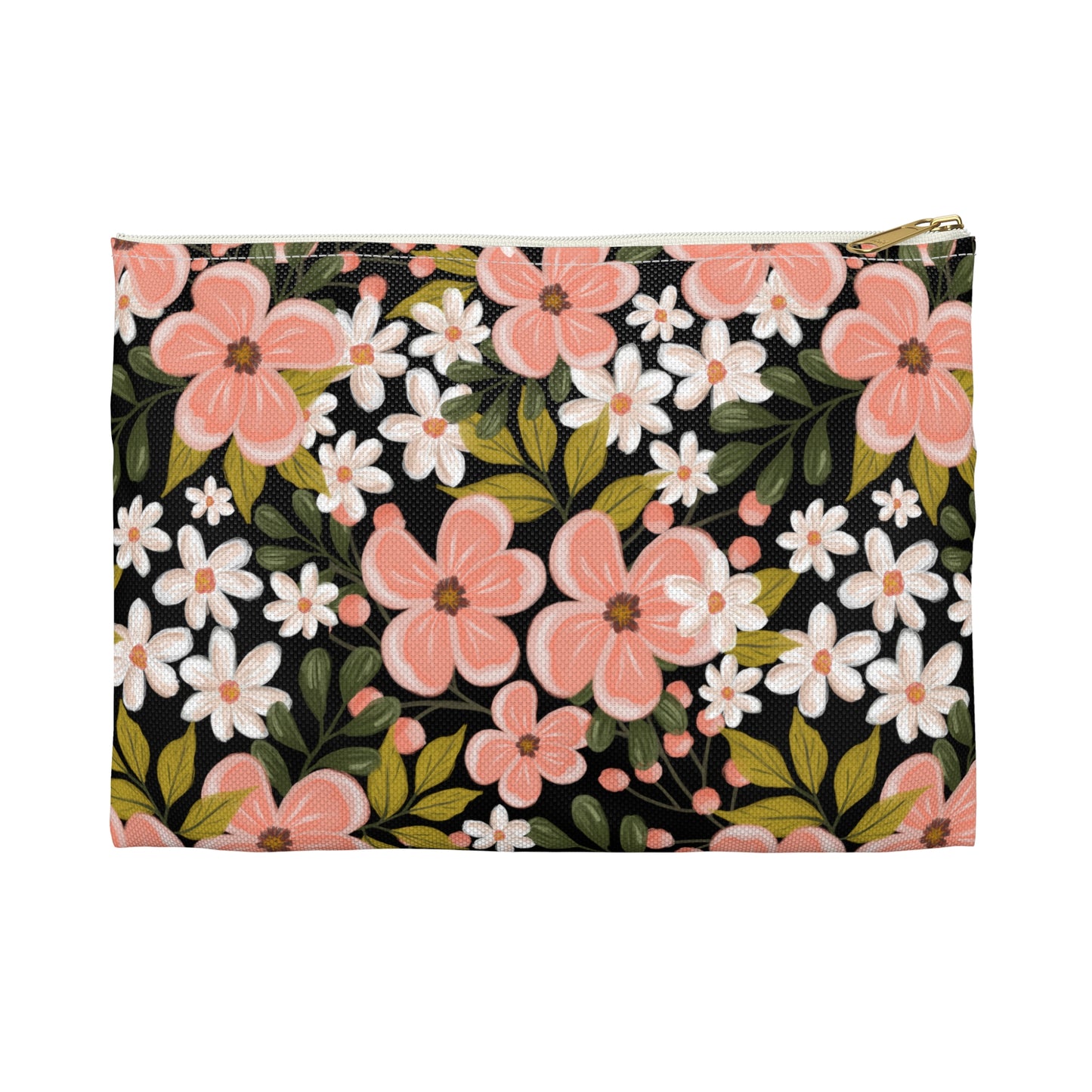 Pink Wildflower - Zipped Pouch - howjoyfulshop