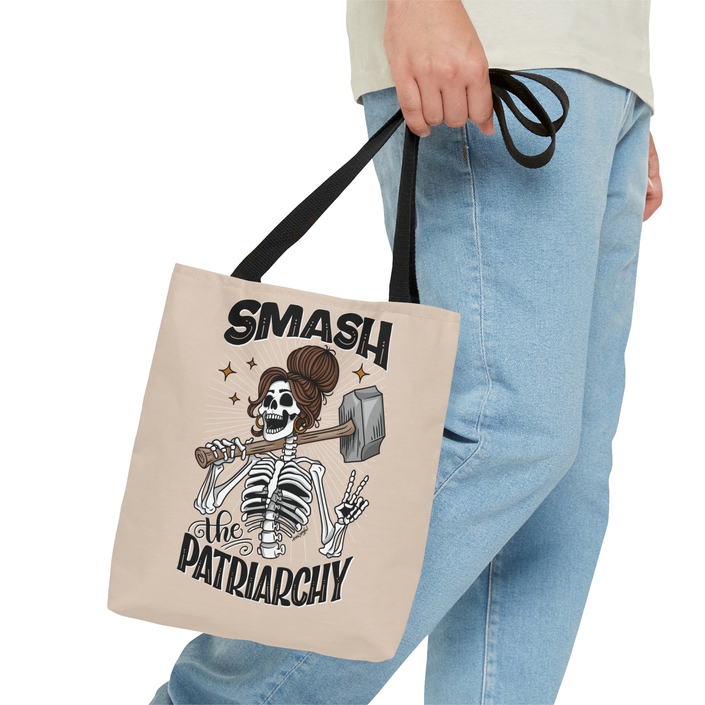 Smash the Patriarchy - Feminist - Woman's Empowerment Tote Bag Tan
