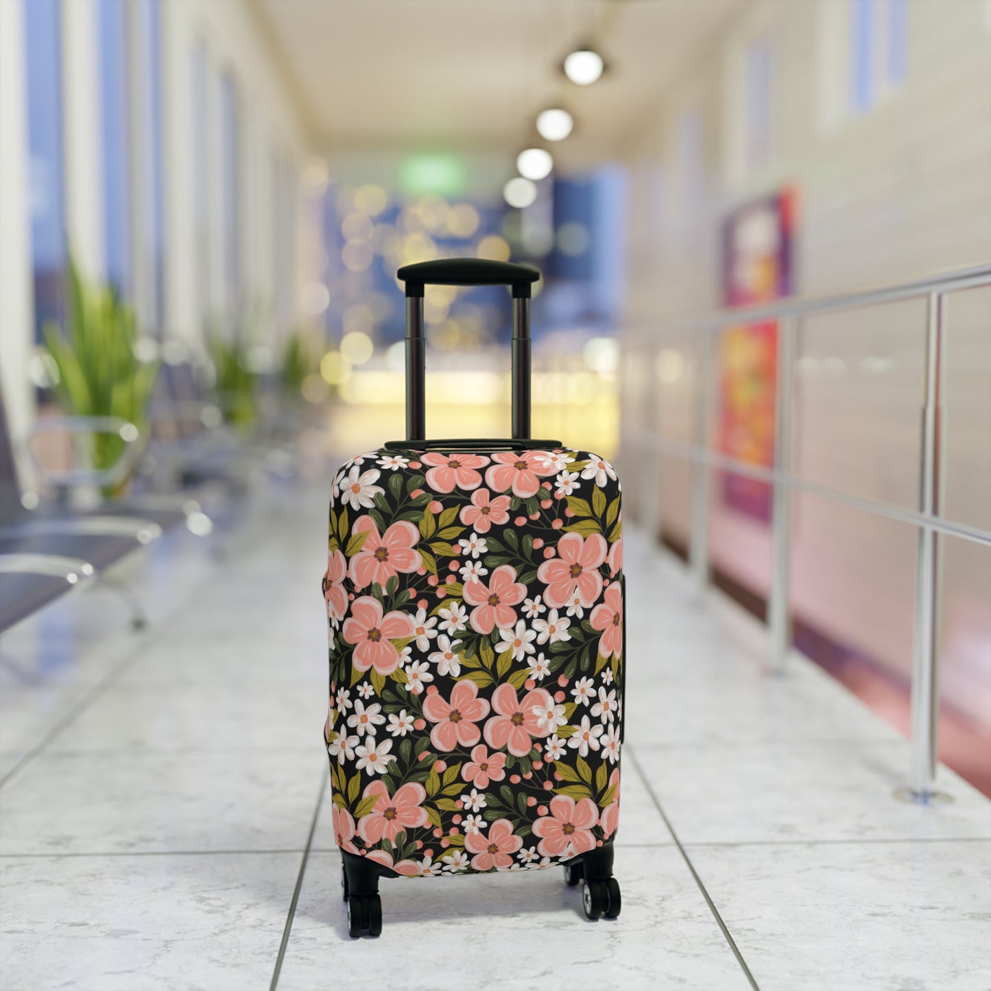 Pink Wildflower - Luggage Cover - howjoyfulshop