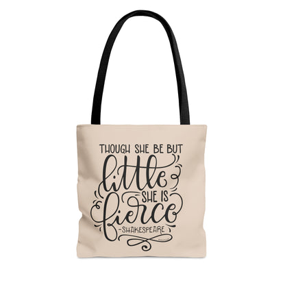 Though she be but little, she is fierce - Tote Bag - howjoyfulshop