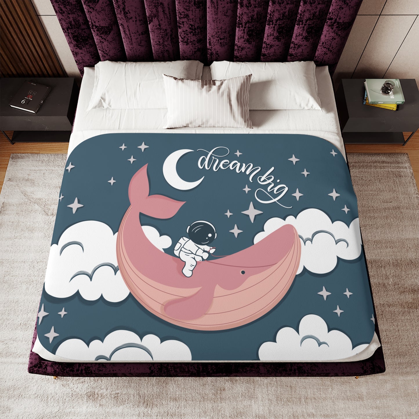 Dream Big Pink - Sherpa Blanket - HowJoyful Shop