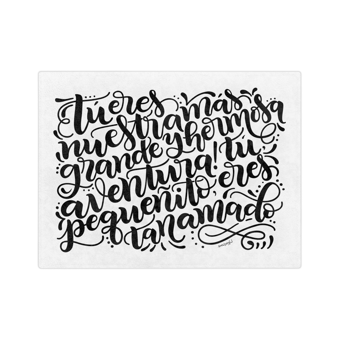 Tu eres nuestra mas hermosa aventura - Velveteen Blanket - howjoyfulshop