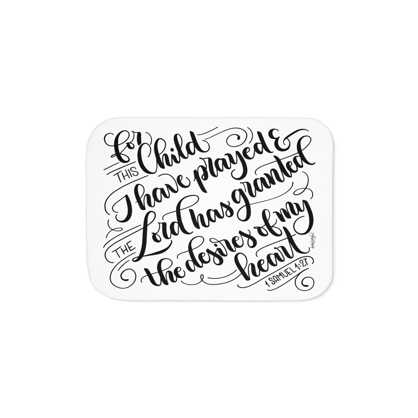 For this Child I have prayed - Sherpa Blanket - howjoyfulshop