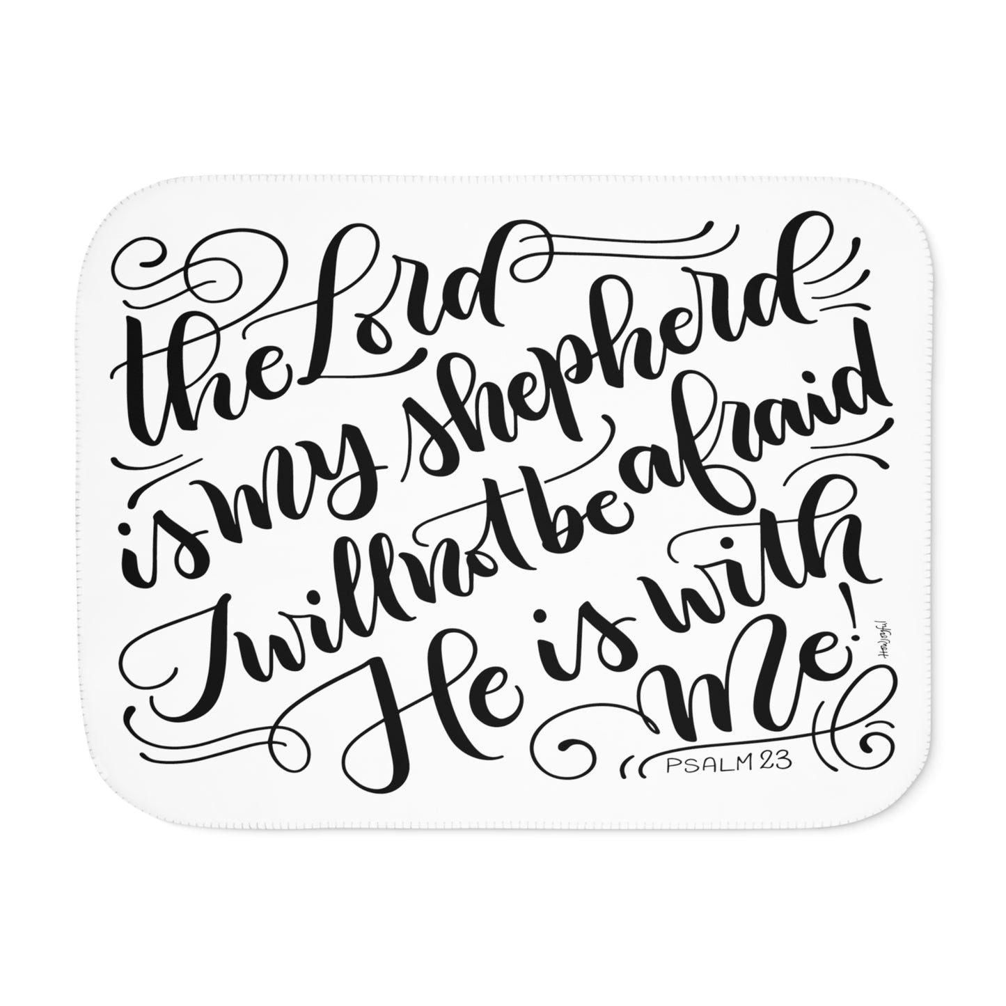 The Lord is my shepherd - Psalm 23 - Sherpa Blanket - howjoyfulshop