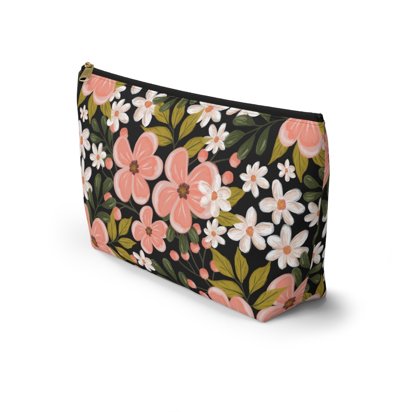 Pink Wildflower - T-bottom Pouch - howjoyfulshop