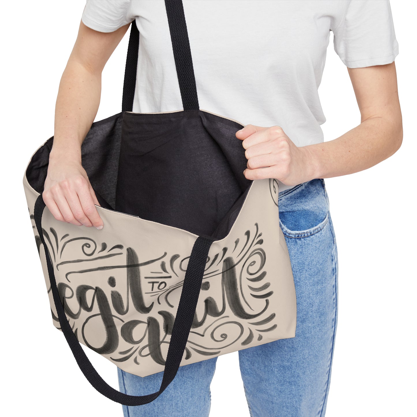 Too legit to quit - Tan Weekender Tote Bag - howjoyfulshop