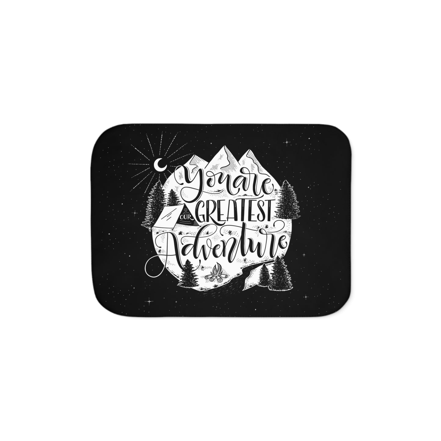 You are our greatest adventure - Woodland - Sherpa Blanket - howjoyfulshop
