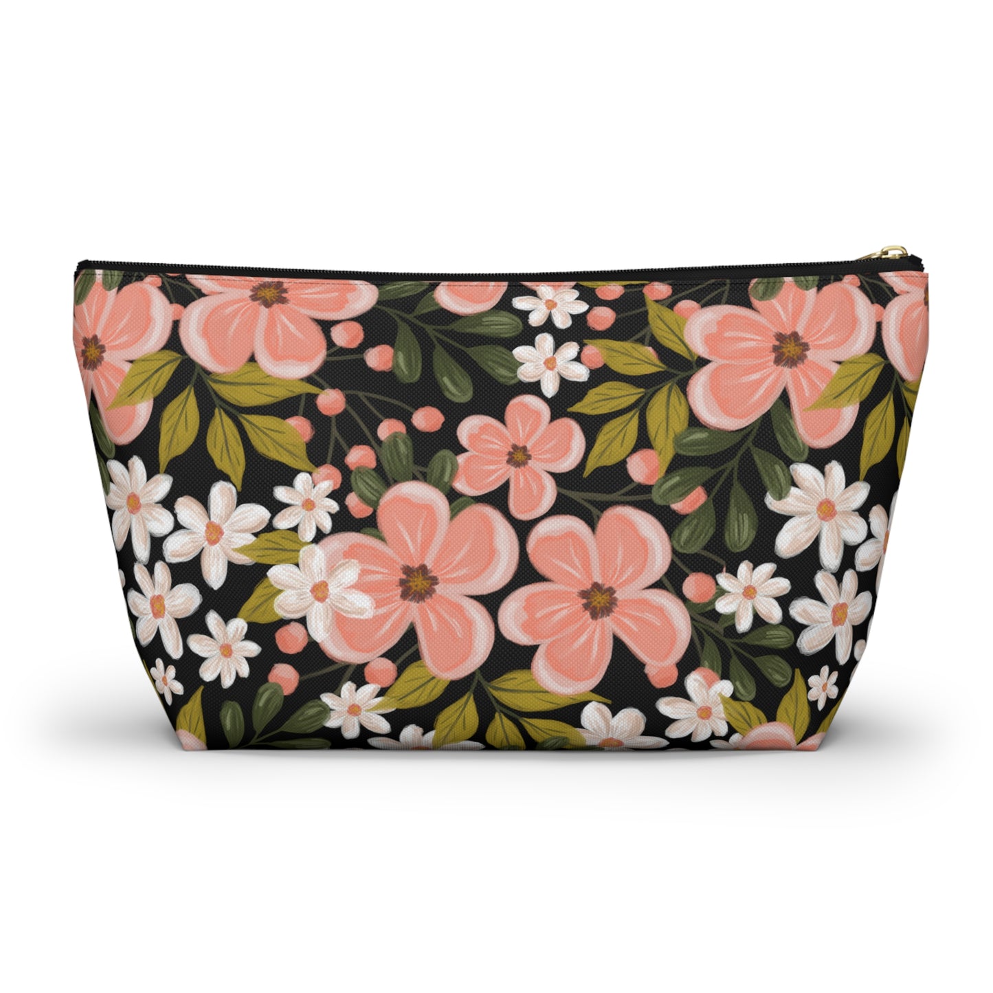 Pink Wildflower - T-bottom Pouch - howjoyfulshop