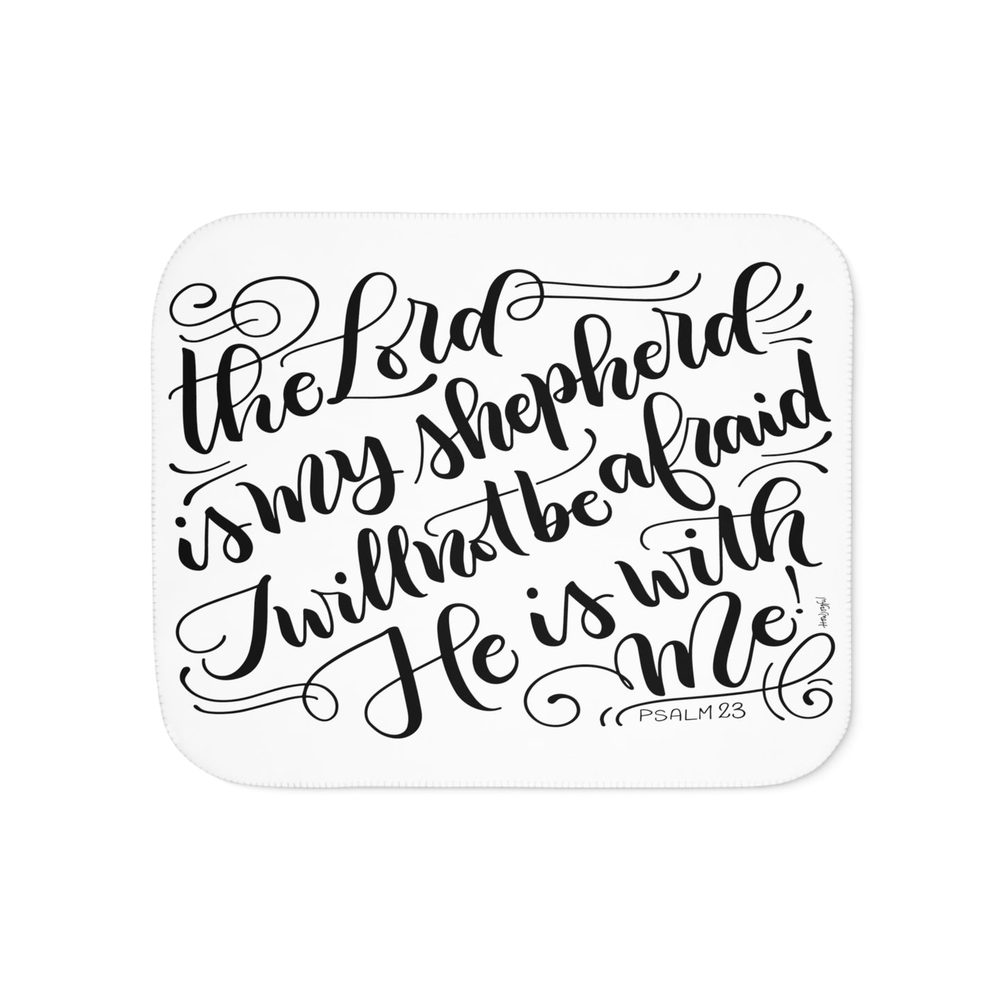 The Lord is my shepherd - Psalm 23 - Sherpa Blanket - howjoyfulshop