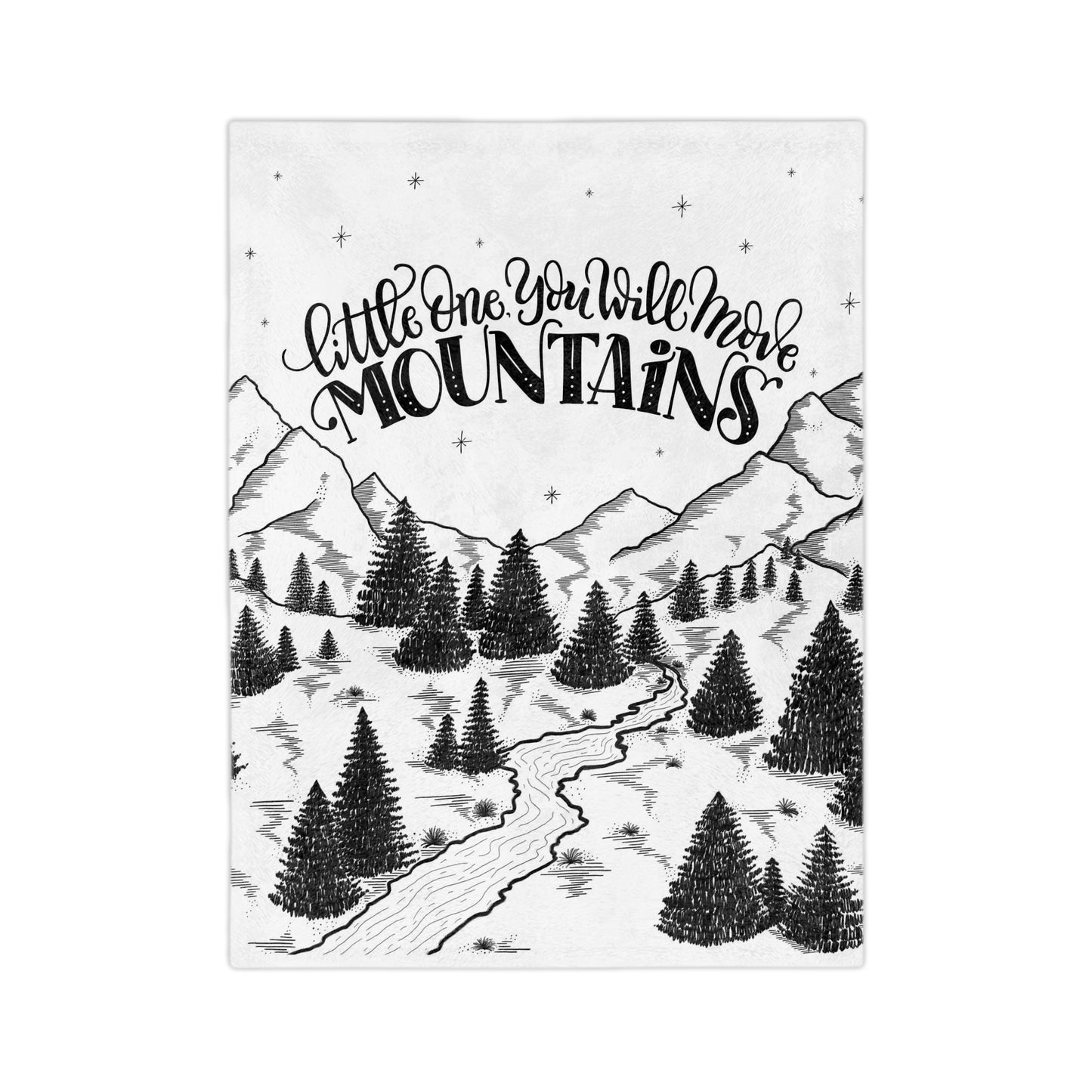 Little one you will move mountains - Velveteen Blanket - howjoyfulshop