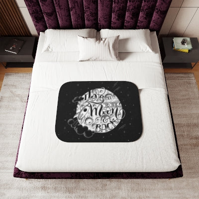 I love you to the moon and back - Sherpa Blanket - howjoyfulshop