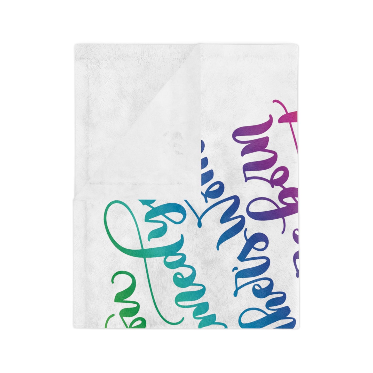 I knew you before I formed you - Jeremiah 1:5 - Rainbow Velveteen Blanket - howjoyfulshop