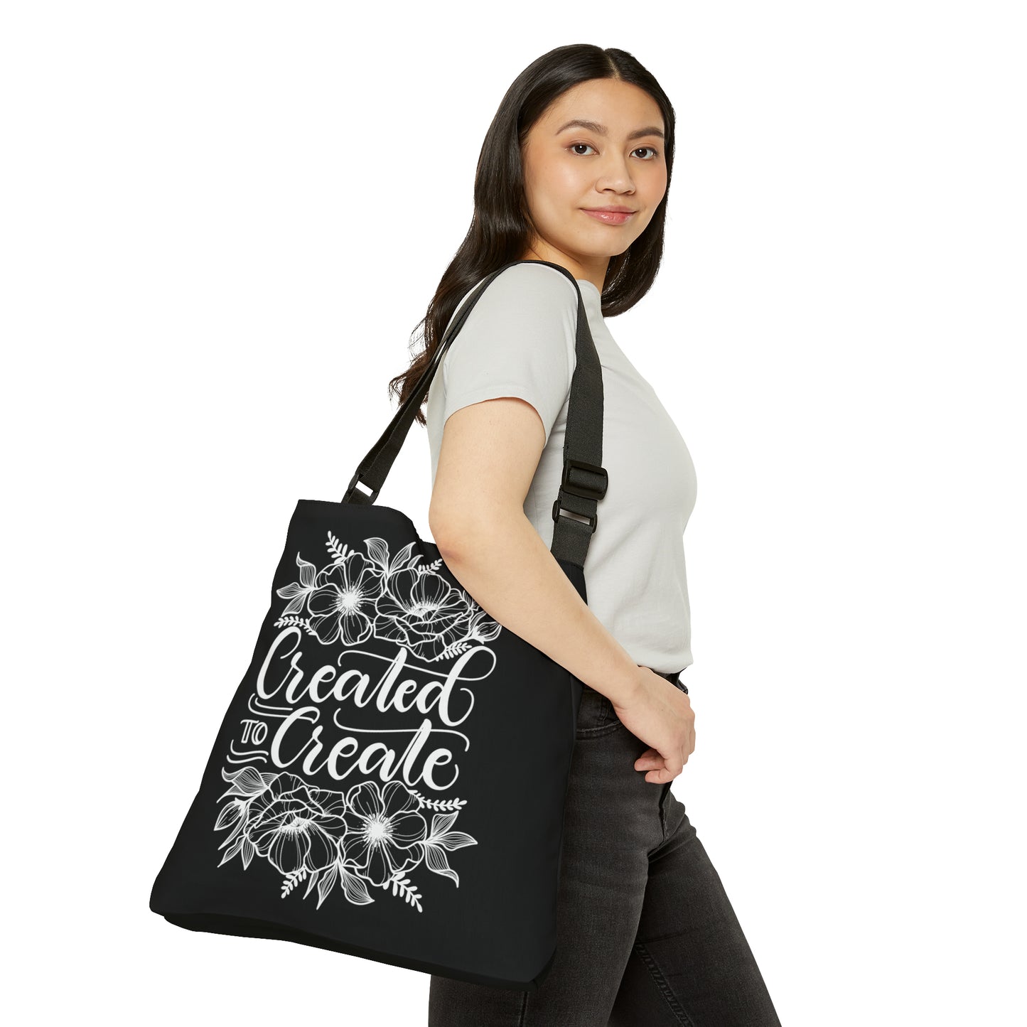 Created to Create - Adjustable Tote Bag - howjoyfulshop