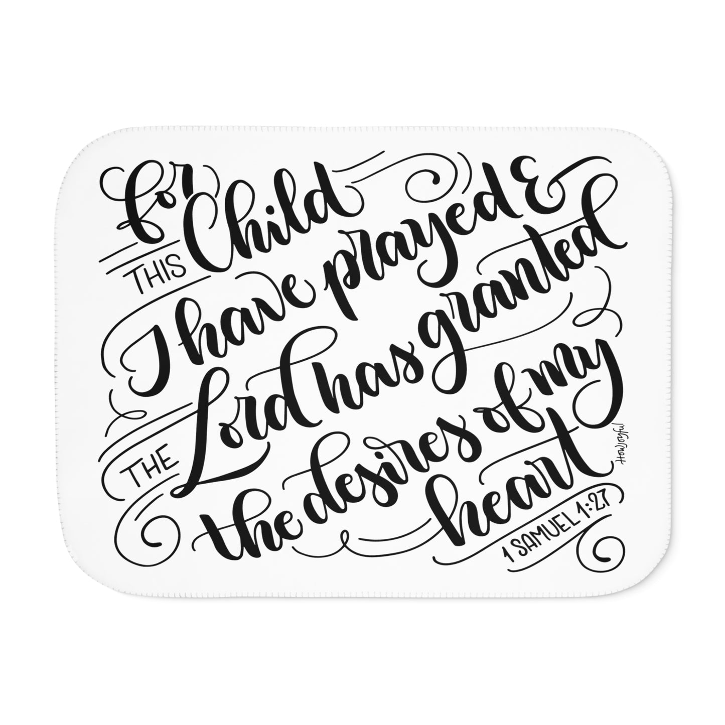 For this Child I have prayed - Sherpa Blanket - howjoyfulshop