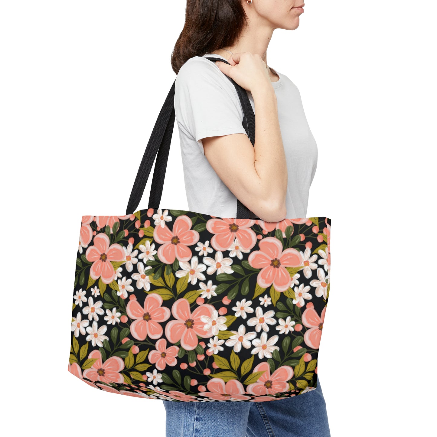 Pink Wildflower - Weekender Tote Bag - howjoyfulshop