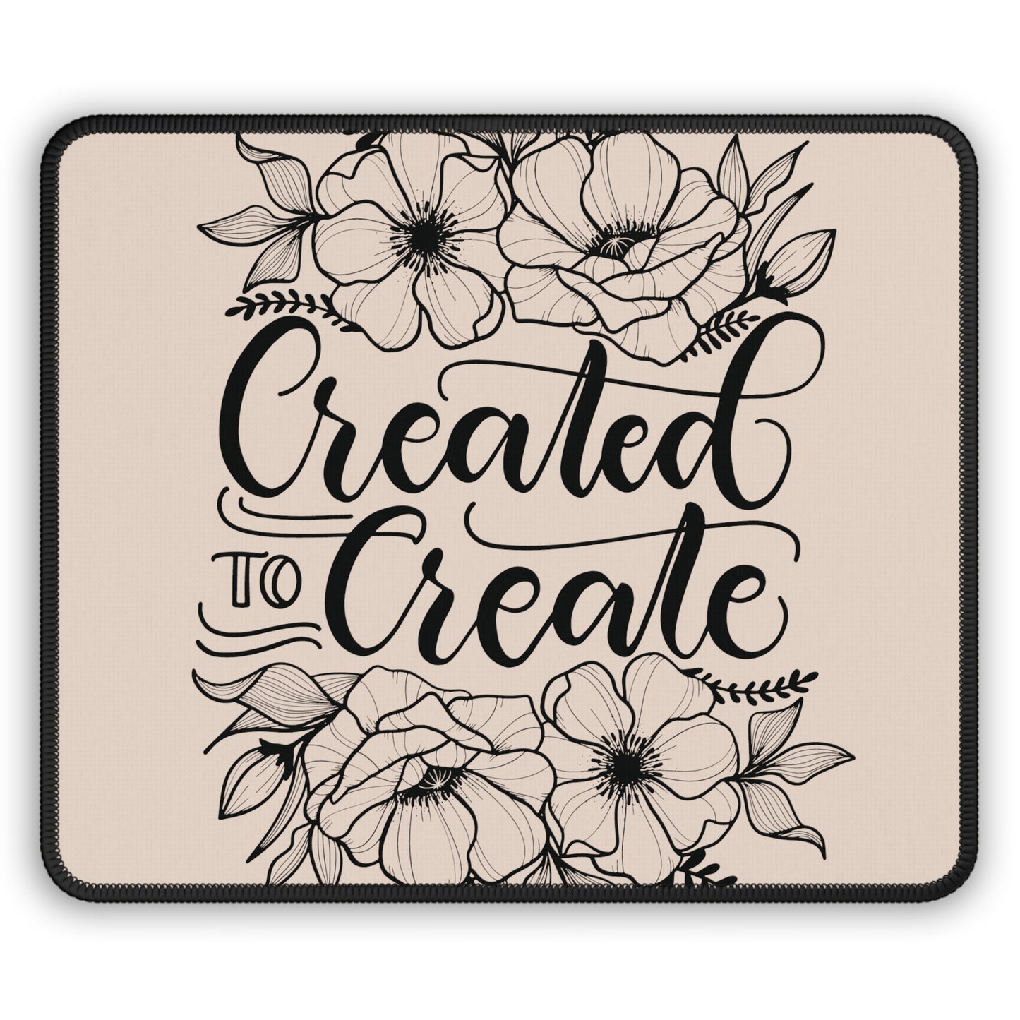 Created to Create - Tan Mousepad - howjoyfulshop