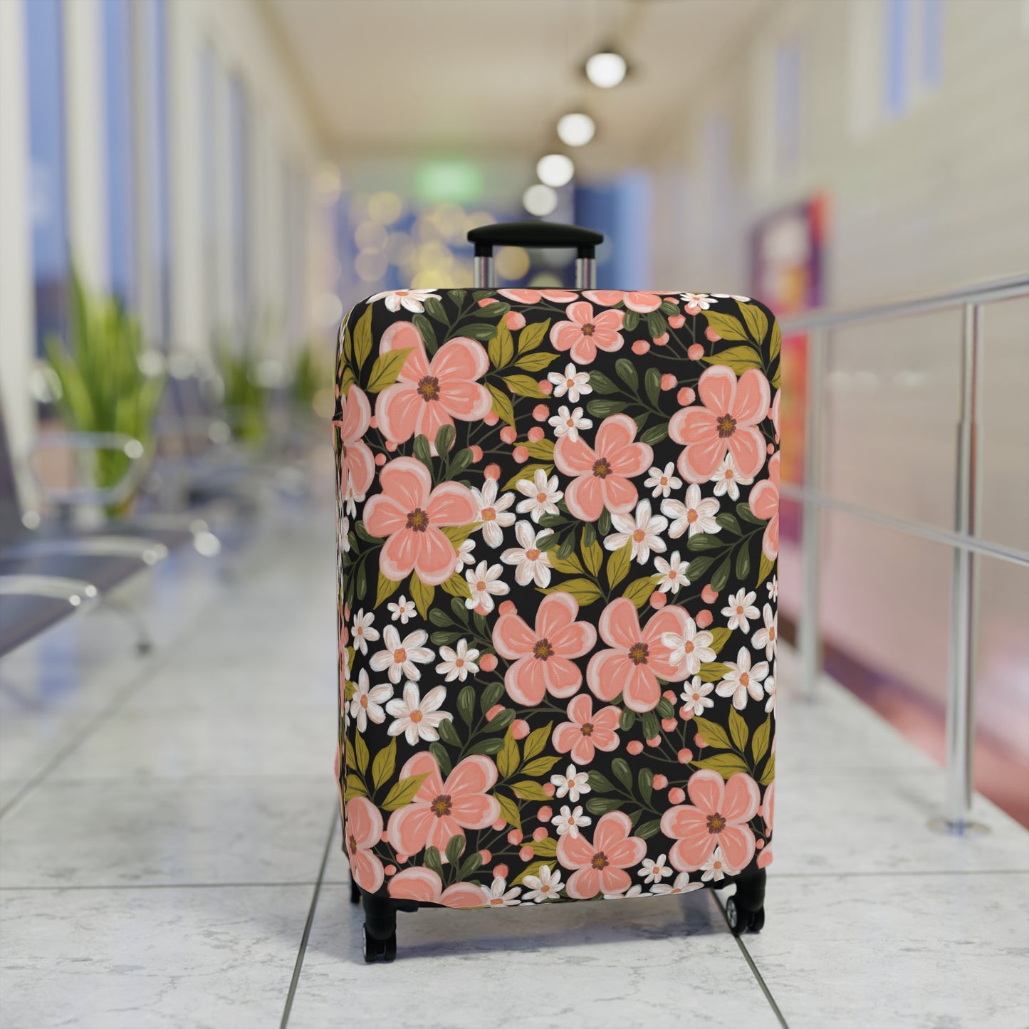 Pink Wildflower - Luggage Cover - howjoyfulshop