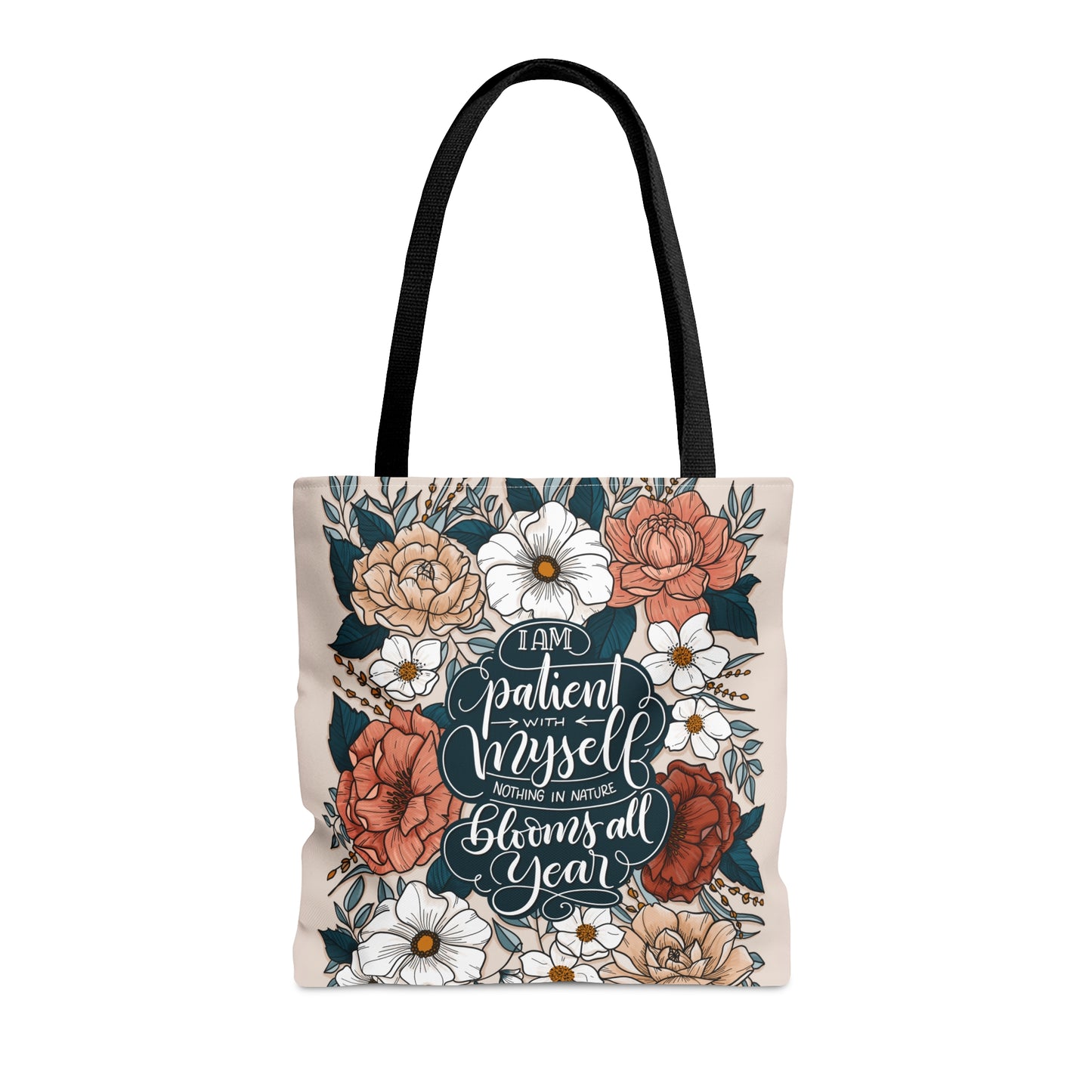 I am patient with myself - Affirmation Tote Bag - howjoyfulshop