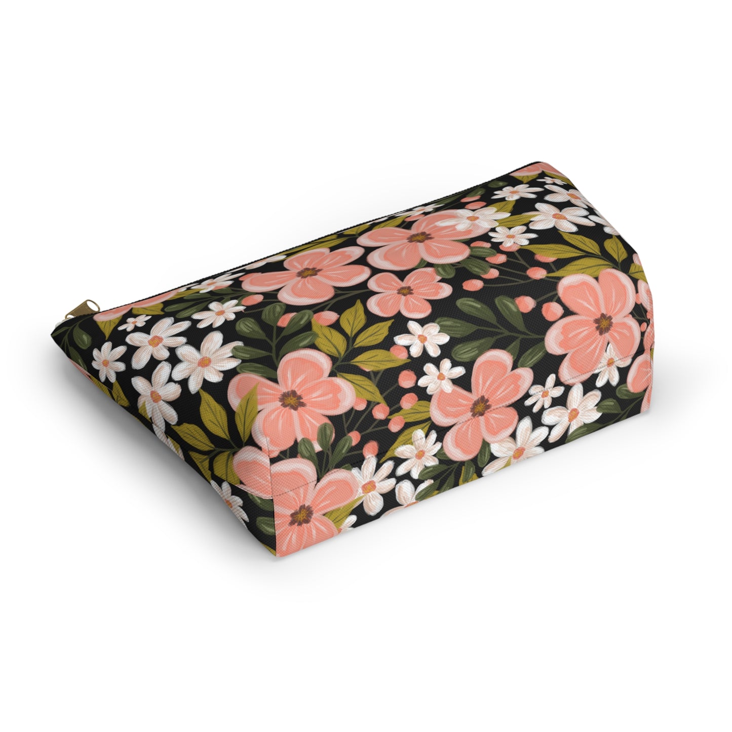 Pink Wildflower - T-bottom Pouch - howjoyfulshop