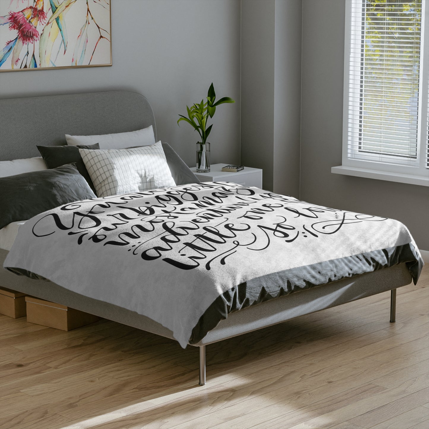 You are our biggest adventure, you are so loved - Velveteen Blanket - howjoyfulshop