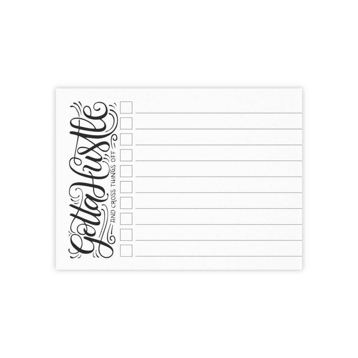 Gotta hustle, and cross things off List - Post-it® Note Pad - howjoyfulshop