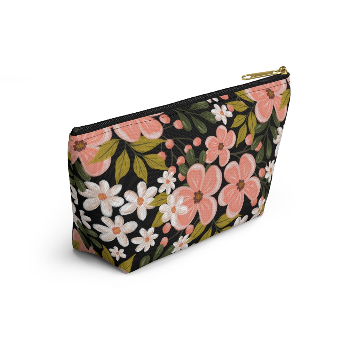 Pink Wildflower - T-bottom Pouch - howjoyfulshop