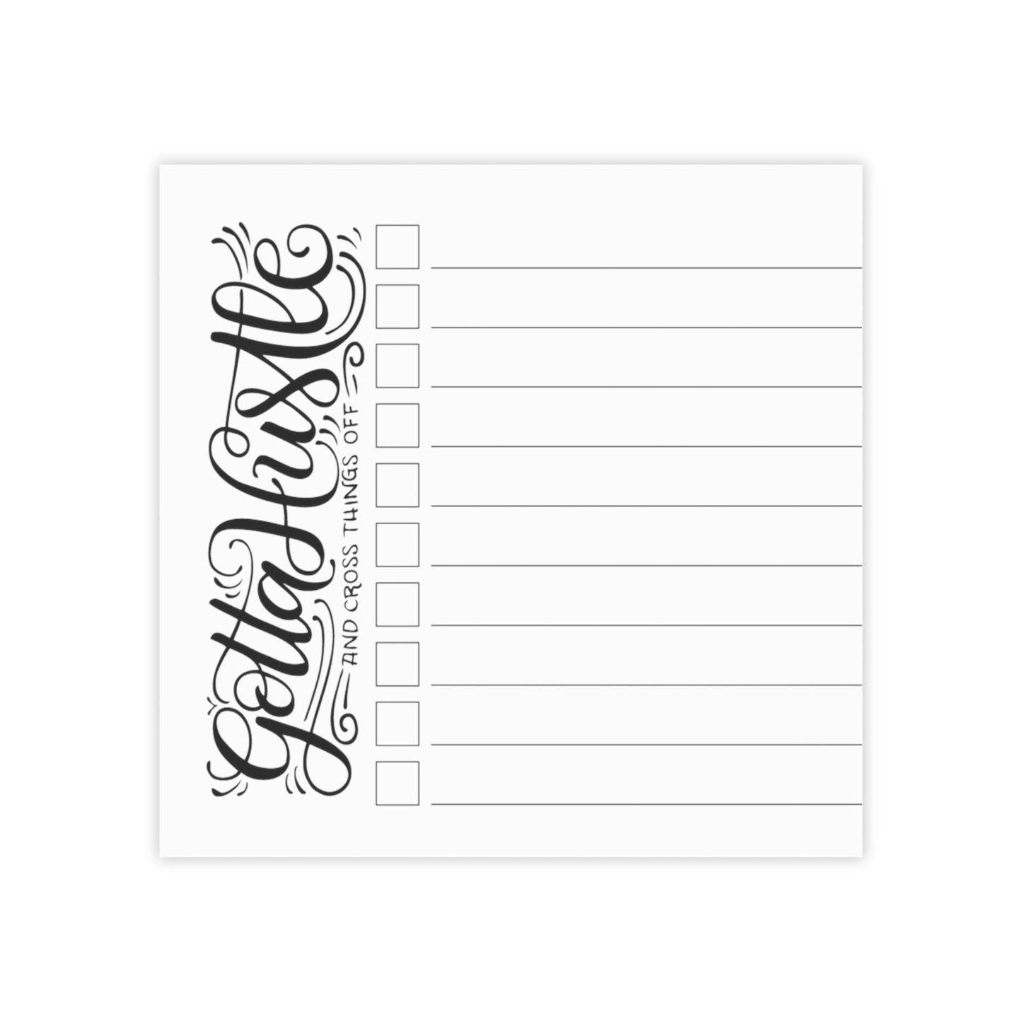 Gotta hustle, and cross things off List - Post-it® Note Pad - howjoyfulshop