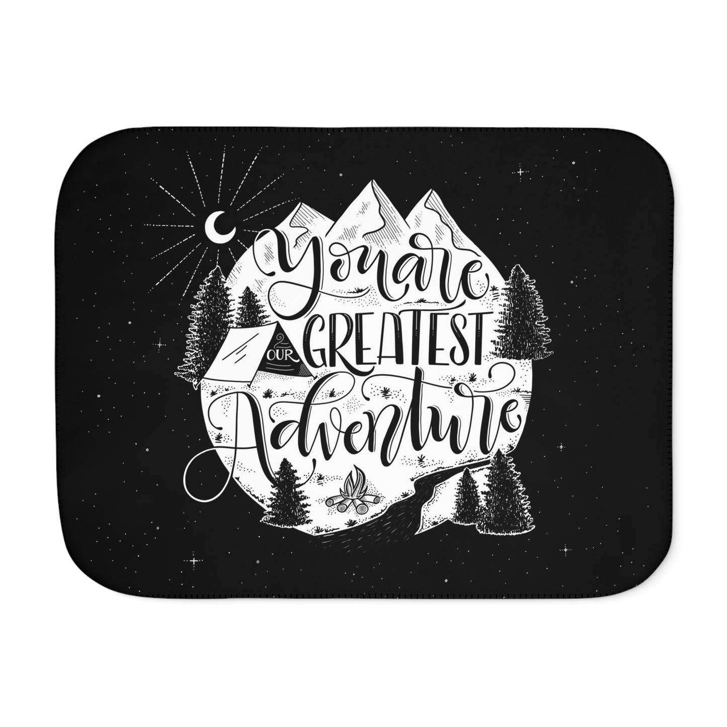 You are our greatest adventure - Woodland - Sherpa Blanket - howjoyfulshop