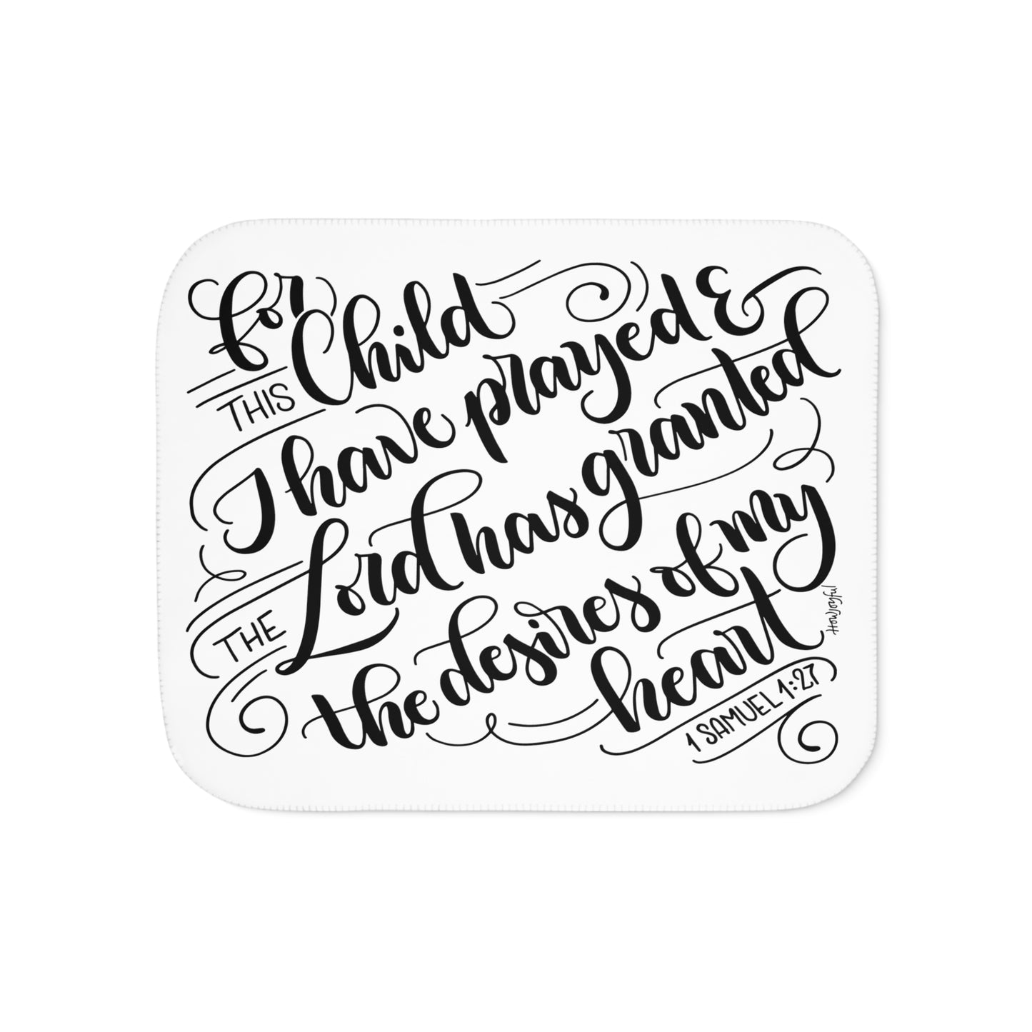 For this Child I have prayed - Sherpa Blanket - howjoyfulshop