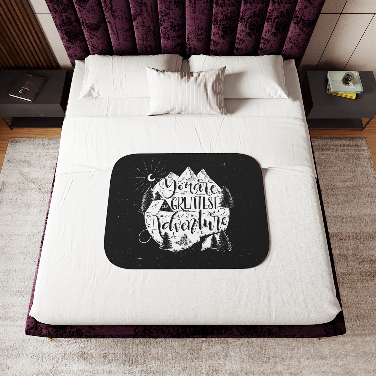 You are our greatest adventure - Woodland - Sherpa Blanket - howjoyfulshop