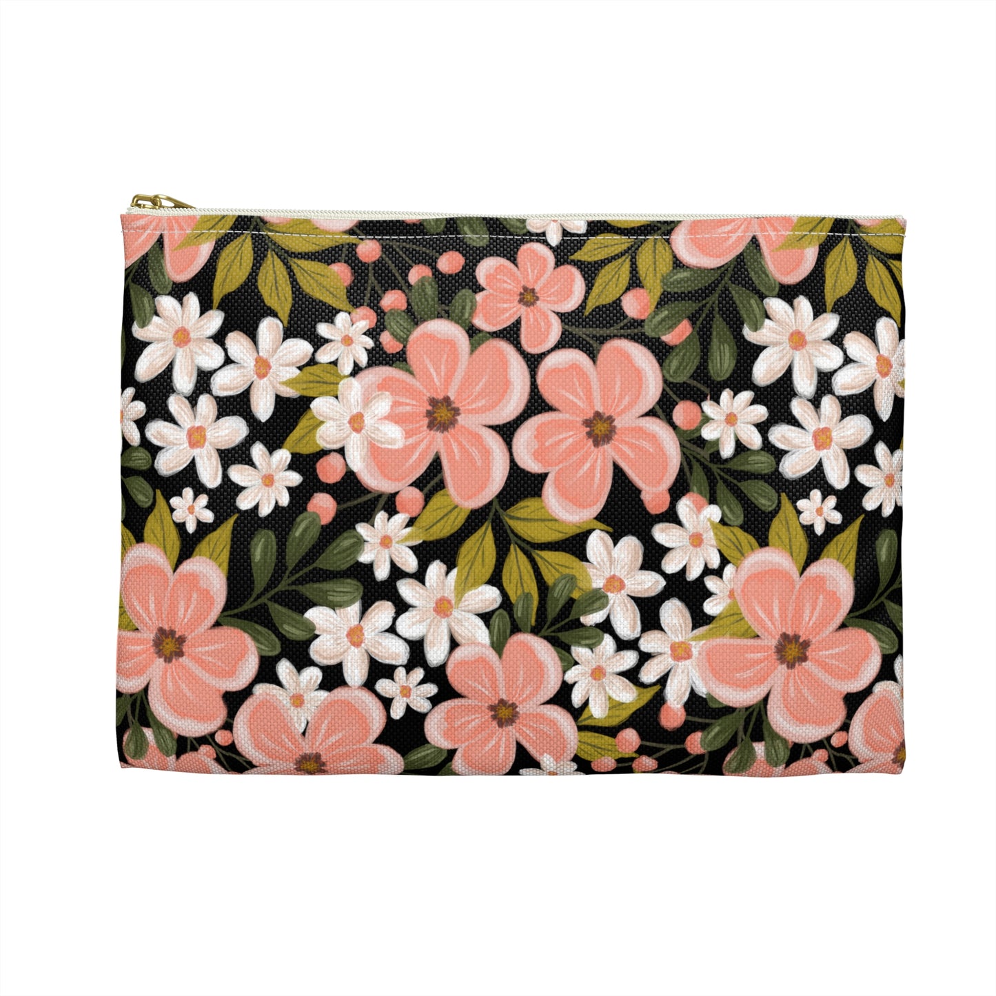 Pink Wildflower - Zipped Pouch - howjoyfulshop