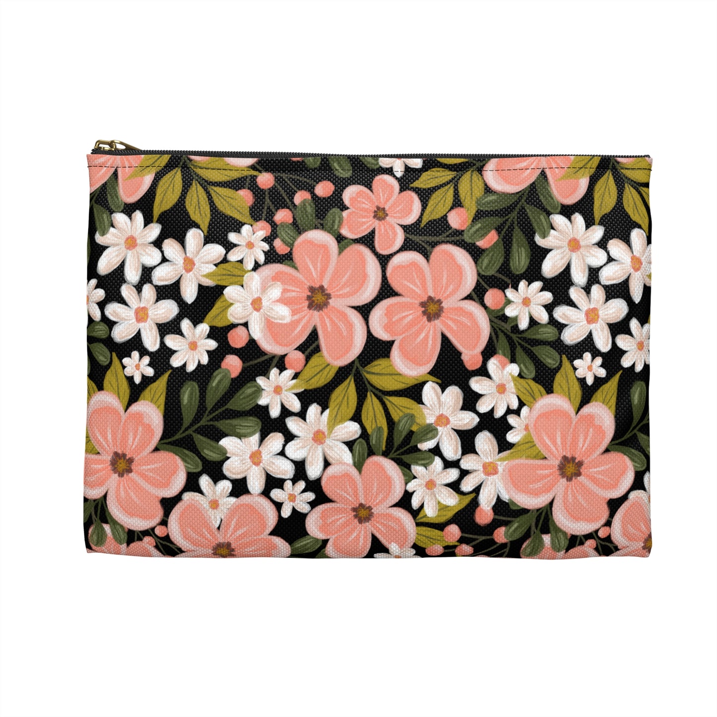 Pink Wildflower - Zipped Pouch - howjoyfulshop