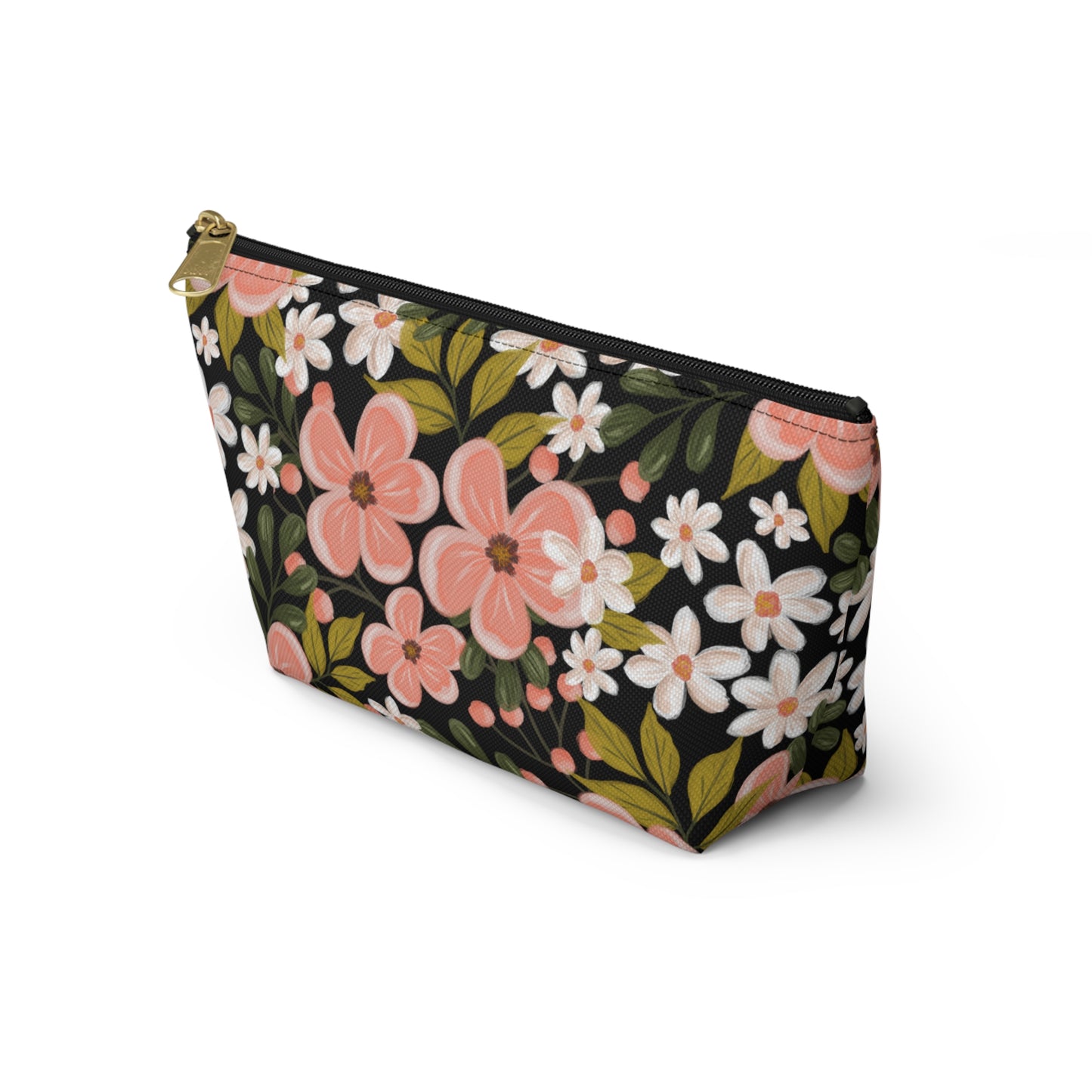 Pink Wildflower - T-bottom Pouch - howjoyfulshop