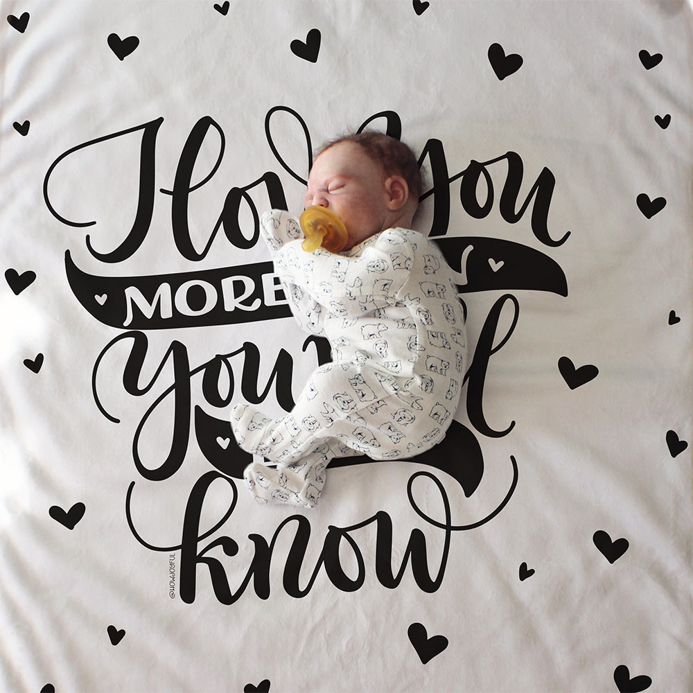 I love you more than you will ever know - Velveteen Blanket - howjoyfulshop