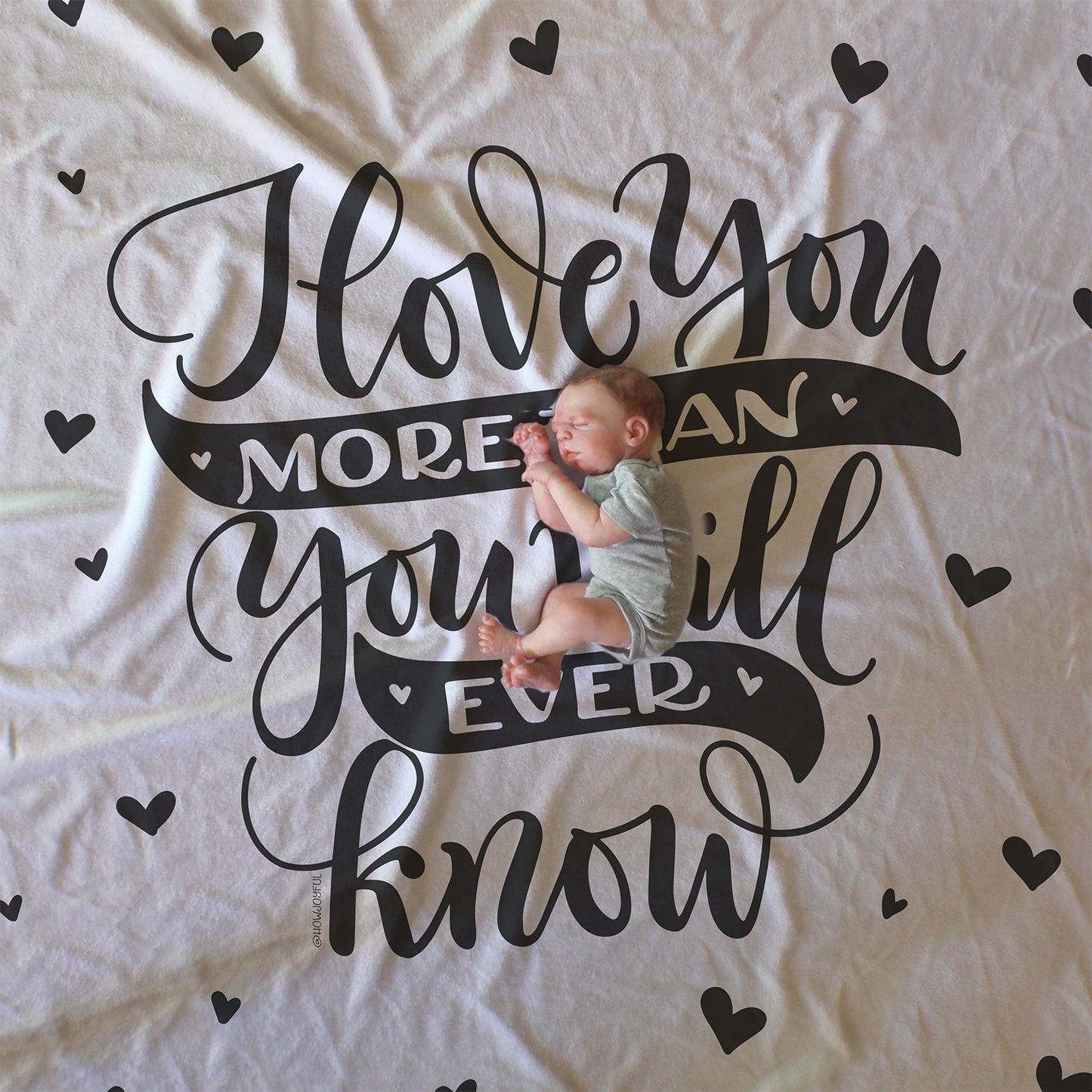 I love you more than you will ever know - Velveteen Blanket - howjoyfulshop