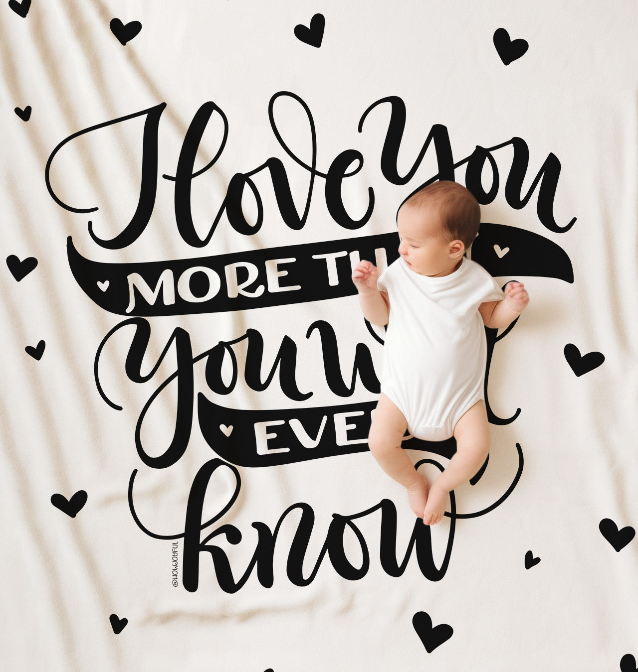 I love you more than you will ever know - Velveteen Blanket - howjoyfulshop