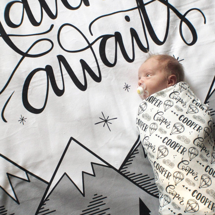 Adventure Awaits - Lightweight Swaddle - howjoyfulshop