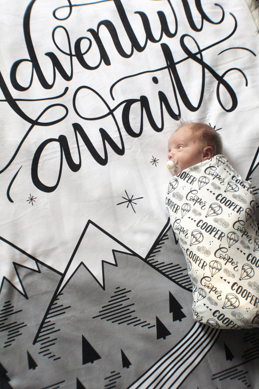 Adventure awaits mountains - Velveteen Blanket - howjoyfulshop