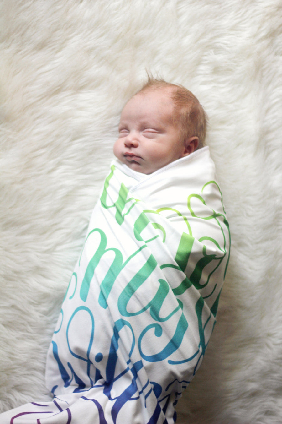 I knew you before I formed you - Jeremiah 1:5 - Rainbow - Lightweight Swaddle - howjoyfulshop