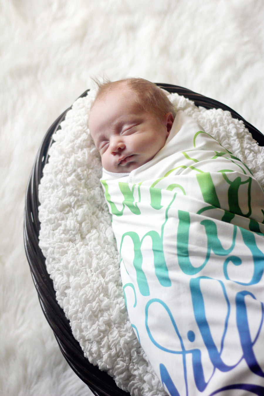 The Lord is my shepherd - Psalm 23 - Rainbow Lightweight Swaddle - howjoyfulshop