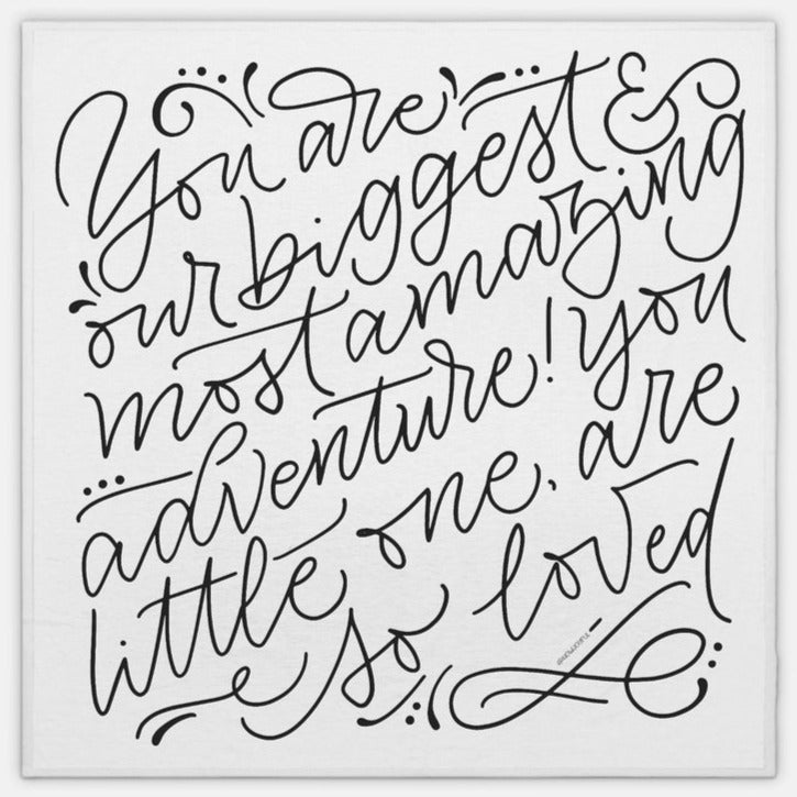 You are our biggest adventure - Lightweight Swaddle - howjoyfulshop