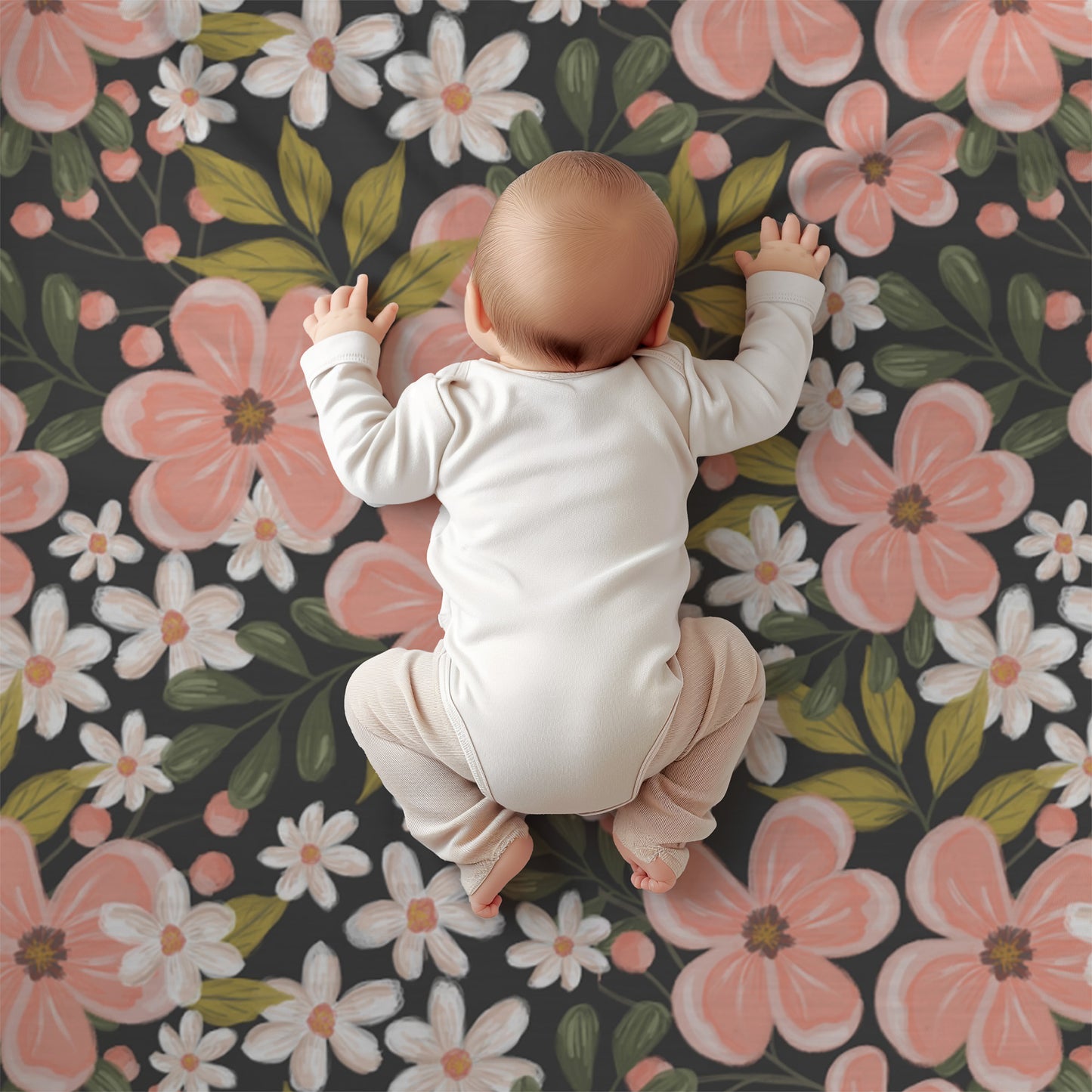 Pink Wildflower - Lightweight Swaddle - howjoyfulshop