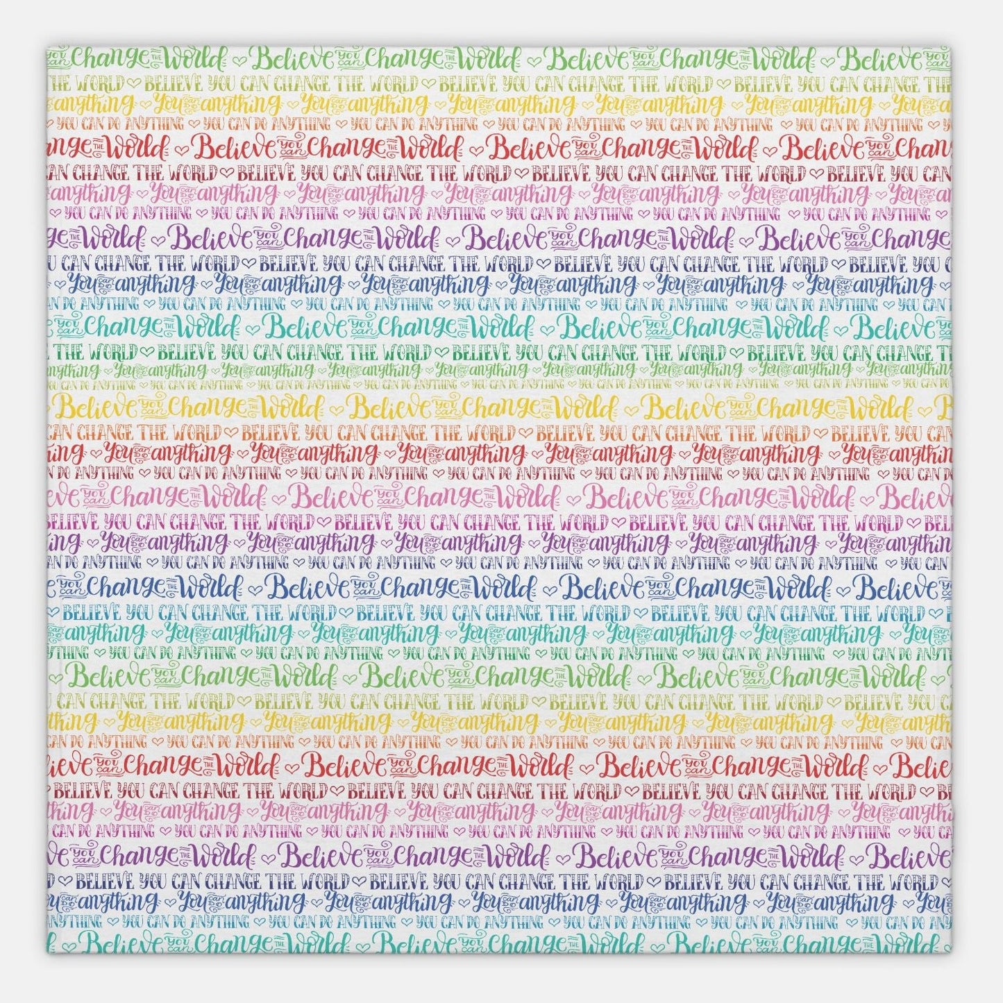 Believe you can change the world - Rainbow Lightweight Swaddle - howjoyfulshop