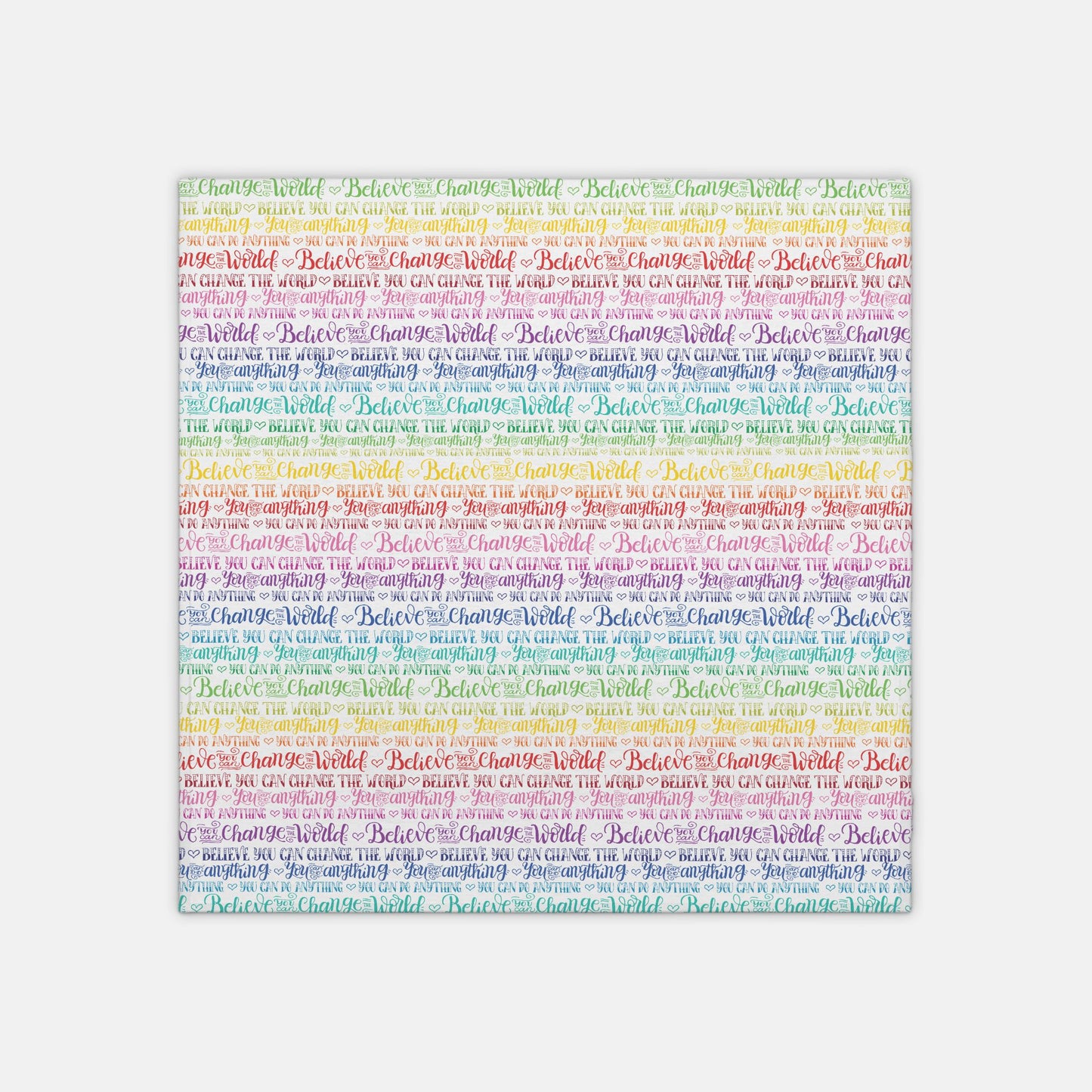 Believe you can change the world - Rainbow Lightweight Swaddle - howjoyfulshop