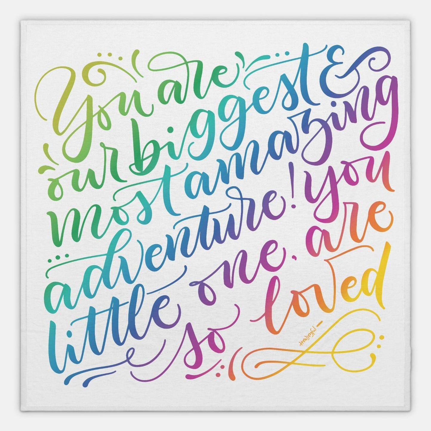 You are our biggest adventure - Rainbow Lightweight Swaddle - howjoyfulshop