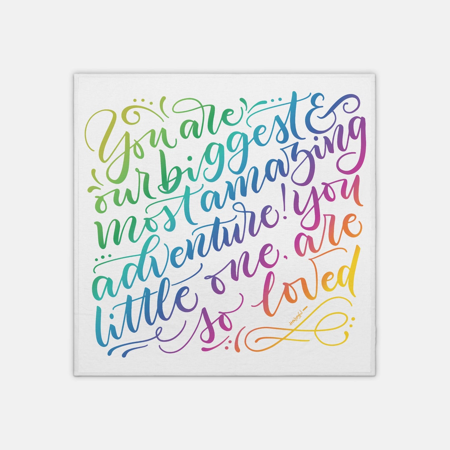 You are our biggest adventure - Rainbow Lightweight Swaddle - howjoyfulshop