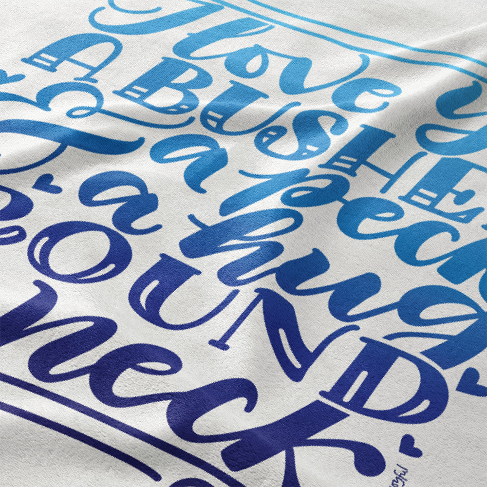 I love you a bushel & a peck - Blue Lightweight Swaddle - howjoyfulshop